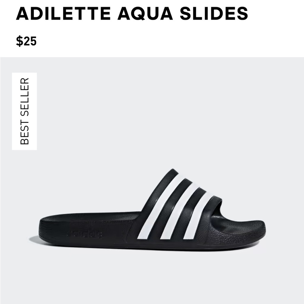 Adidas Aqua and White Slide Sandals - Picture 5 of 5